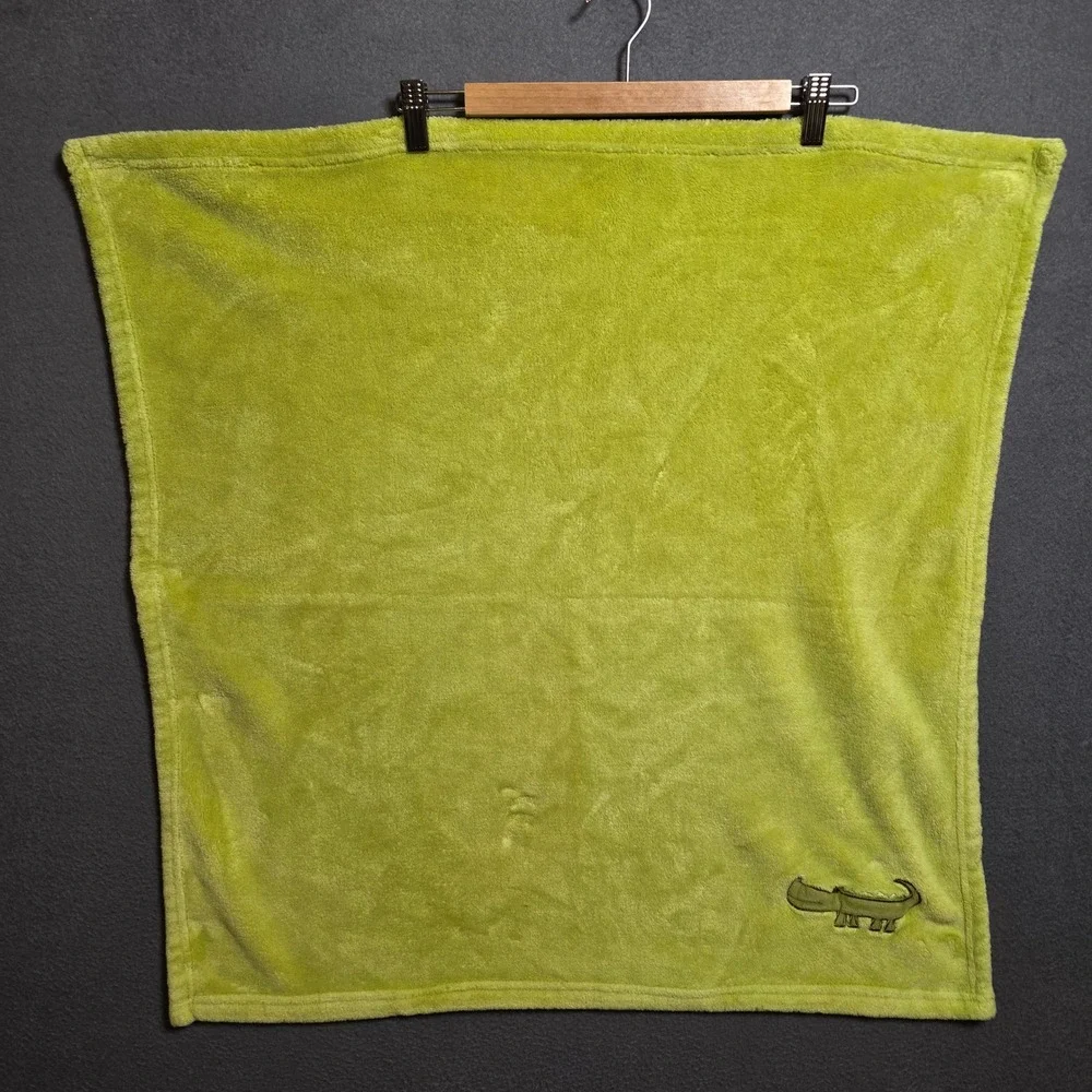 Circo Green Alligator Crocodile Plush Baby Blanket Lime Green Fleece